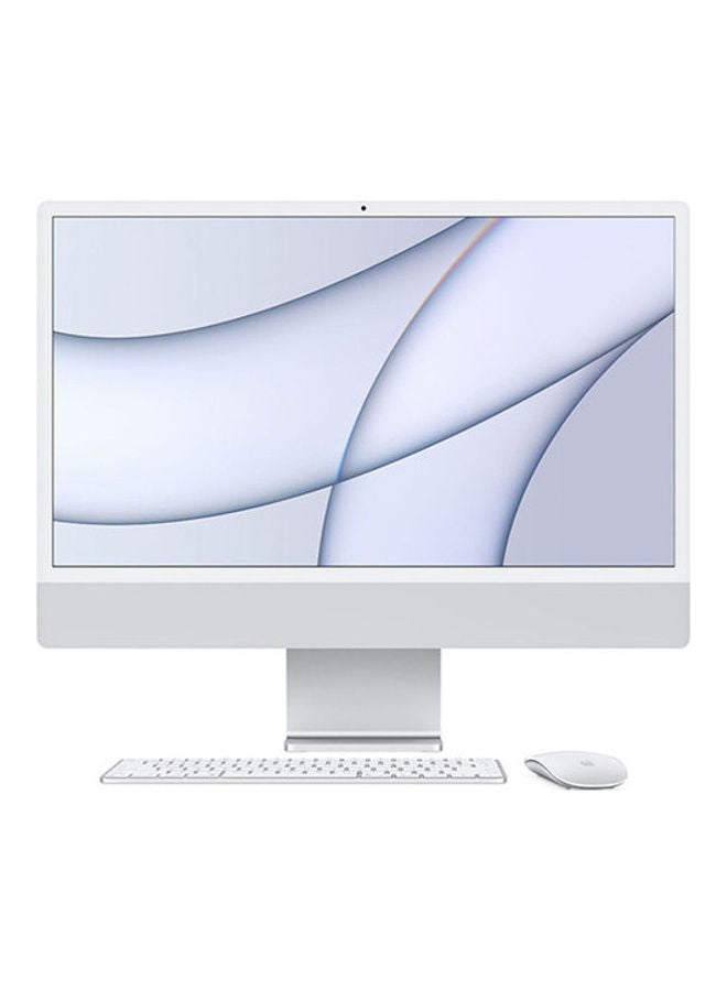 Apple - iMac All In One Desktop With 24-Inch Retina Display, M1 Chip 8‑Core CPU And 7‑Core GPU Processor/8GB RAM/256GB SSD/Integrated Graphics Card English/Arabic Silver - Image 1