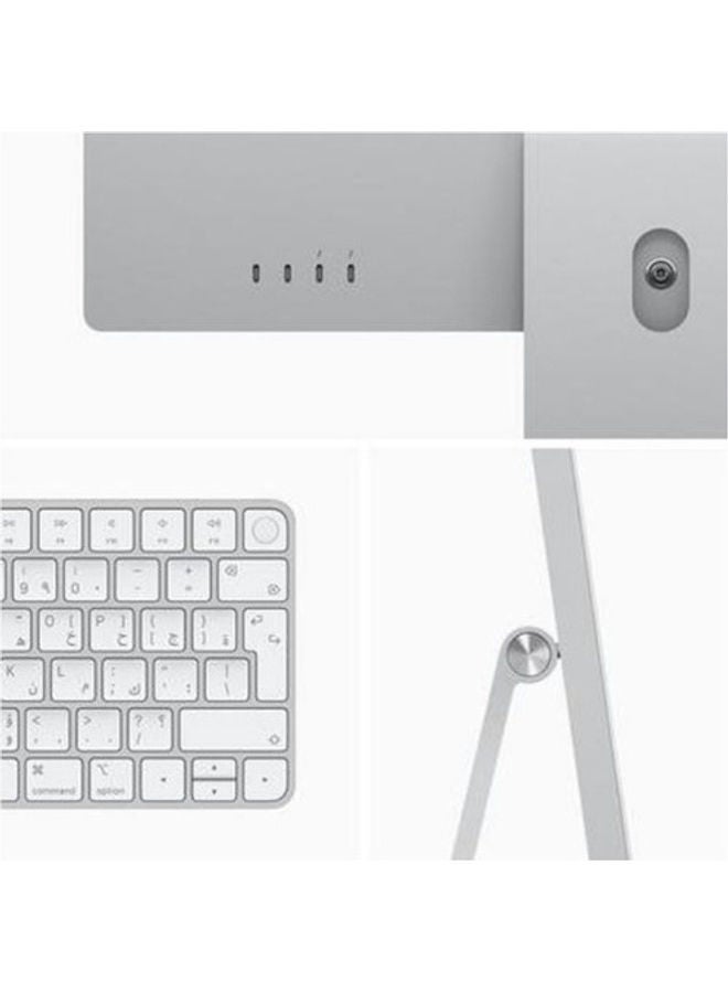 Apple - iMac All In One Desktop With 24-Inch Retina Display, M1 Chip 8‑Core CPU And 7‑Core GPU Processor/8GB RAM/256GB SSD/Integrated Graphics Card English/Arabic Silver - Image 1