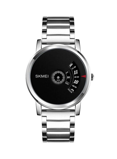 Men's Water Resistant Stainless Steel Analog Watch 1260 - 39 mm - Silver
