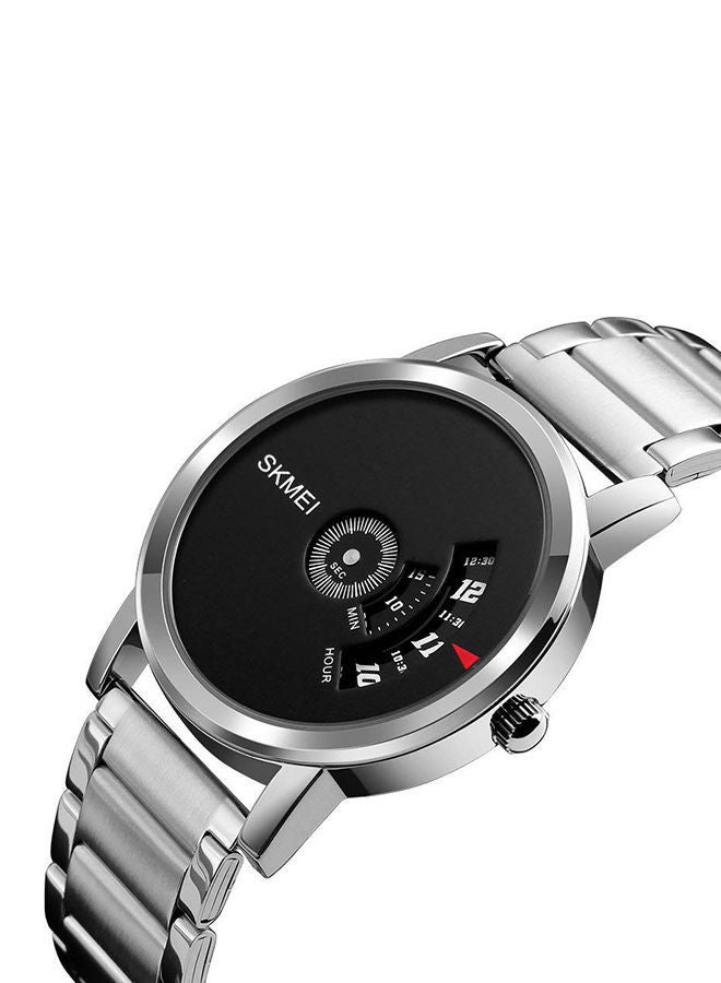 SKMEI - Men's Water Resistant Stainless Steel Analog Watch 1260 - 39 mm - Silver - Image 1