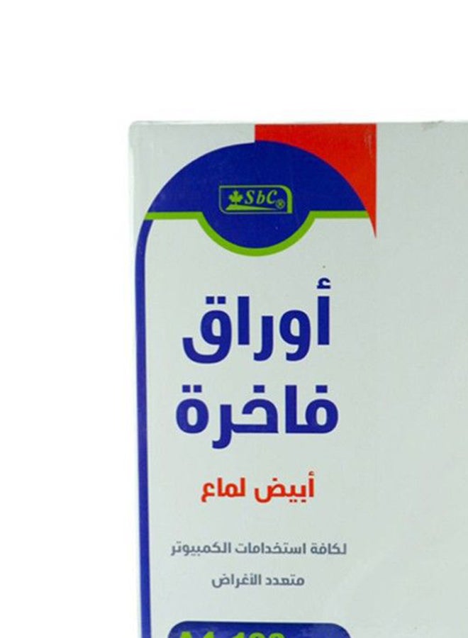 اس بي سي - ورق أبيض مقاس A4، عبوة من 100 ورقة A4 - Image 1