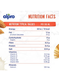Alpro Almond Unsweetened Drink 1Liters  - Image 5