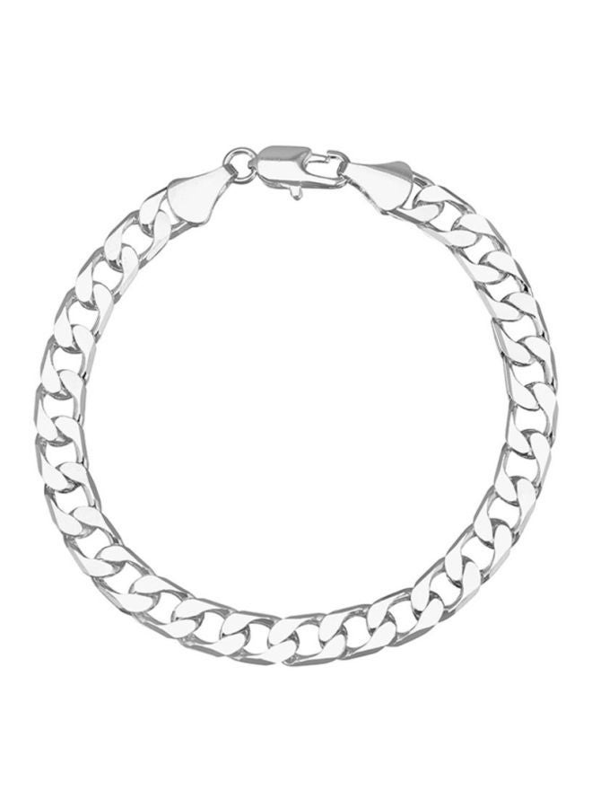 Italian Silver Plated Link Chain Bracelet