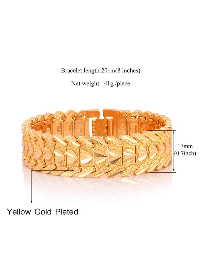 Generic - Heart Design Gold Plated Bracelet - Image 1