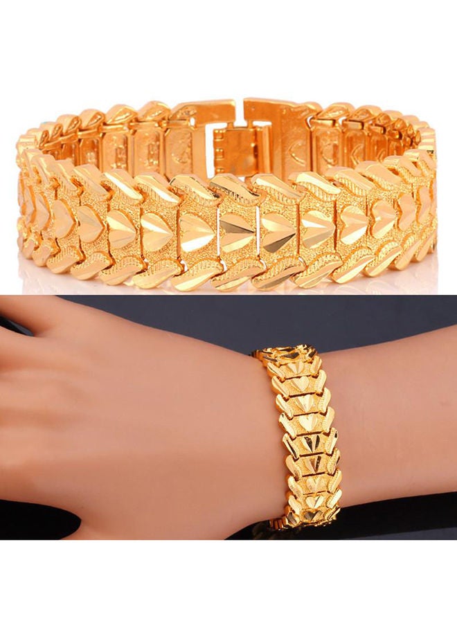 Generic - Heart Design Gold Plated Bracelet - Image 1