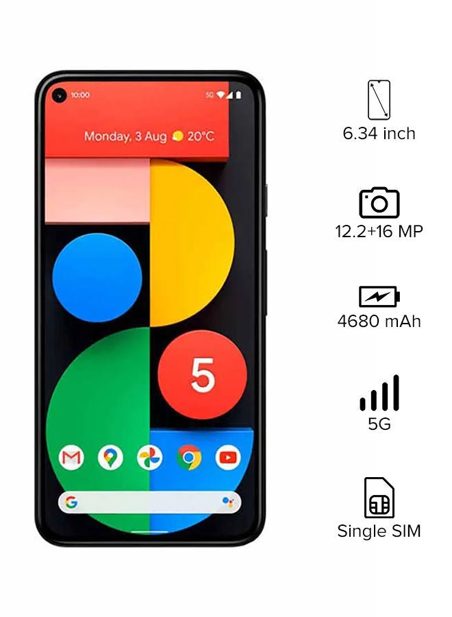 Google - Pixel 5A Mostly Black 6GB RAM 128GB 5G - International Version - Image 1