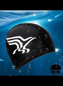Generic Hd Waterproof Swimming Goggles And Swimming Cap With Goggles Frame Plating Black  - Image 5