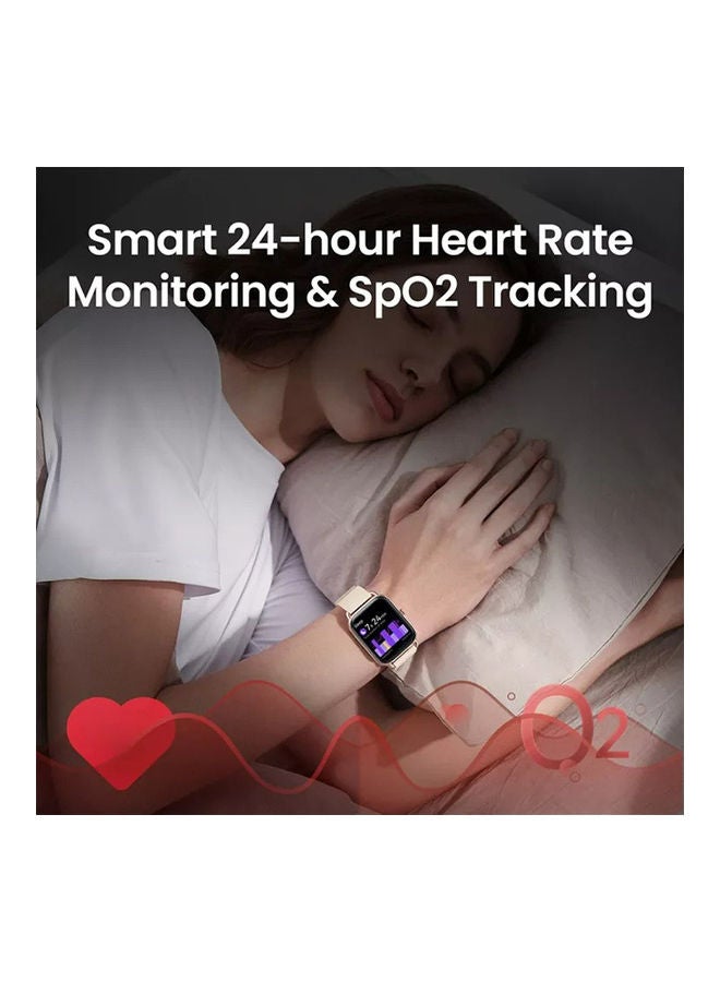 Haylou 230 mAh RS4 Plus Smart Watch Retina AMOLED HD Display 105 Sports Mode SpO2 Heart Rate Silicon Strap Gold  - Image 3