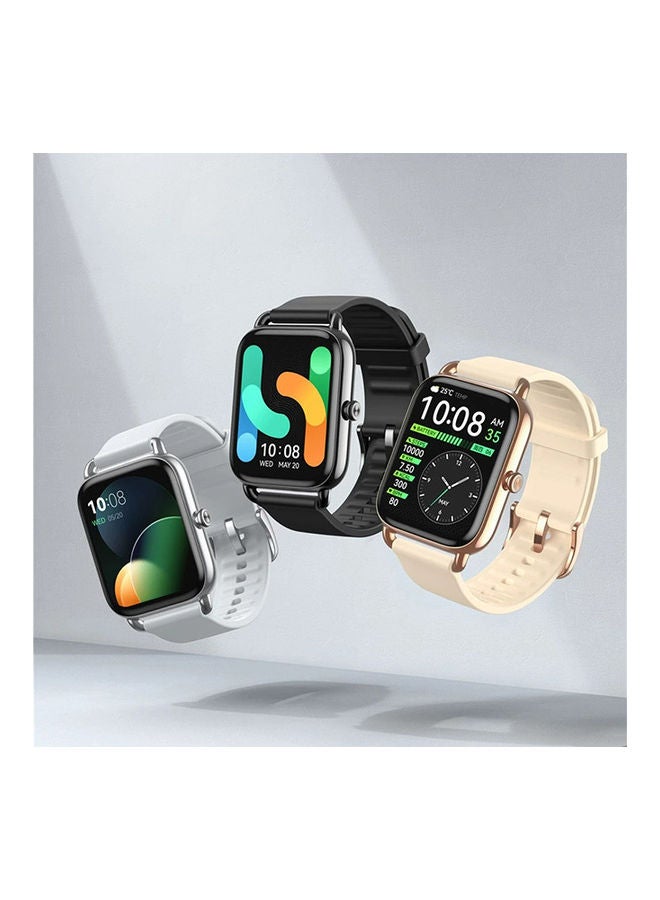 Haylou 230 mAh RS4 Plus Smart Watch Retina AMOLED HD Display 105 Sports Mode SpO2 Heart Rate Silicon Strap Gold  - Image 4
