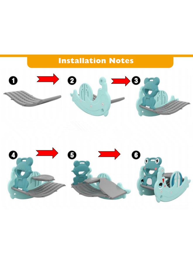 XIANGYU Baby And Kids Double Rocking Horse And Slide Multifunction - Indoor 102x34x47cm - Image 4