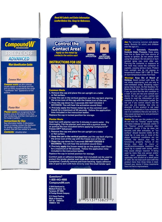 Compound W Advanced Freeze Off Foot Care Blue 81.6grams  - Image 2