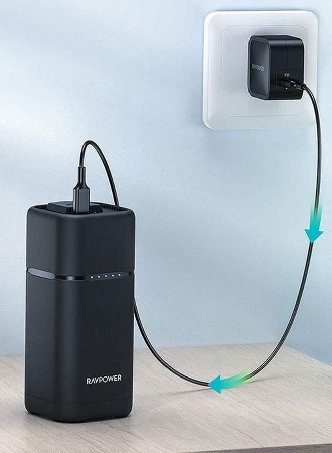 RAVPOWER 20000 mAh 3-in-1 PD Pioneer 20000mAh 80W Power House RP-PB054 Black  - Image 4