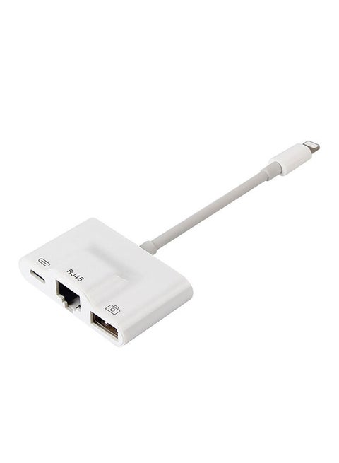 Fast Ethernet Lightning Charging Cable For Apple iPhone X/8/7 White