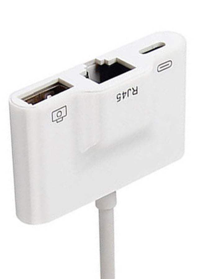 Generic - Fast Ethernet Lightning Charging Cable For Apple iPhone X/8/7 White - Image 1