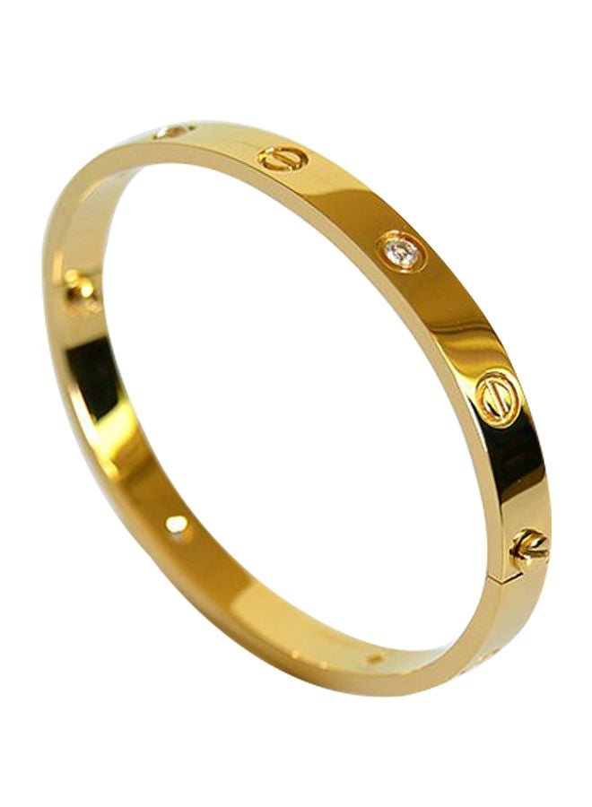 HS - 18k Yellow Gold Plated love Bracelet - Image 1