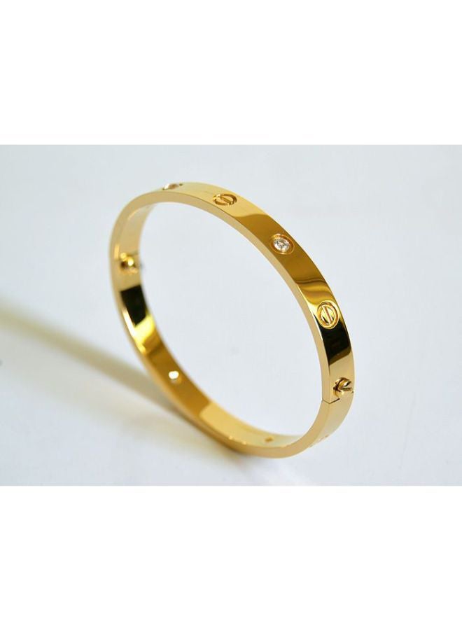 HS - 18k Yellow Gold Plated love Bracelet - Image 1