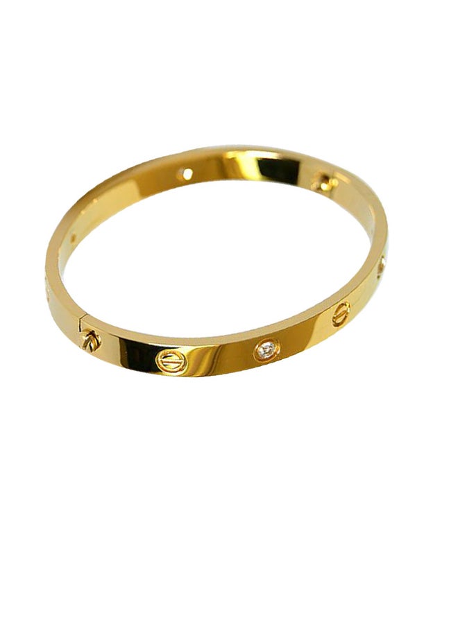 HS - 18k Yellow Gold Plated love Bracelet - Image 1