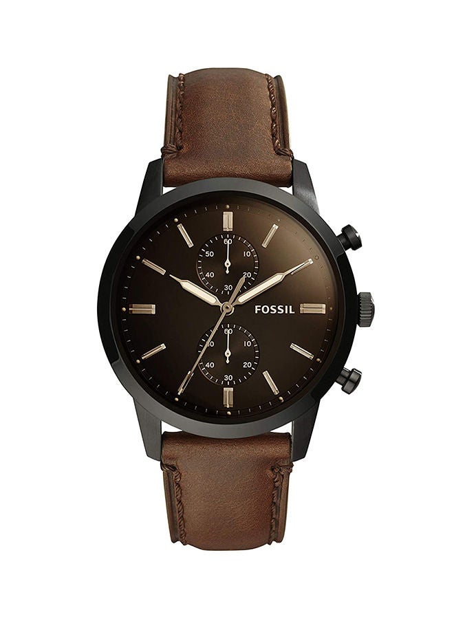 FOSSIL - Men's Leather Analog Watch FS5437 - Image 1
