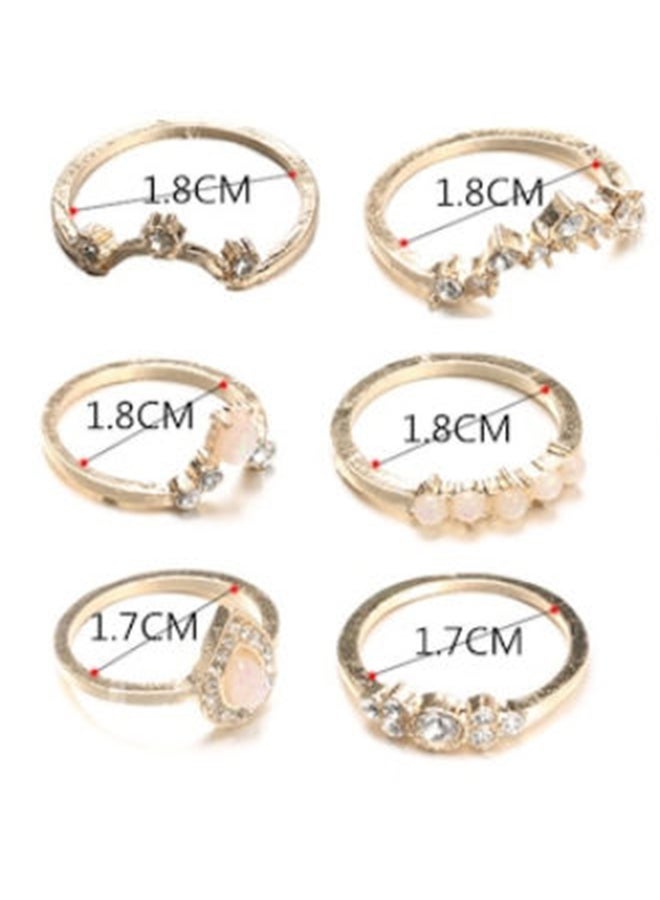 Beauenty - 10-Piece Elegant Style Geometric Pattern Ring Set - Image 1