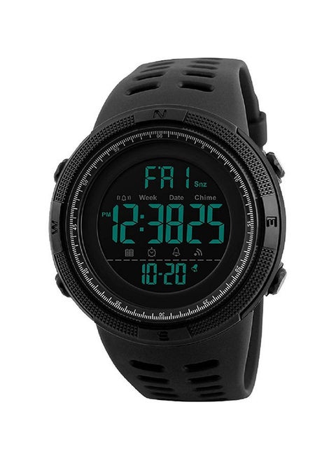Men's Water Resistant Digital Watch 1251 - 49 mm - Black