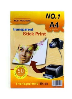 JOJO A4 Size Transparent Print Sticker  Inkjet Photo Paper A4  - Image 1