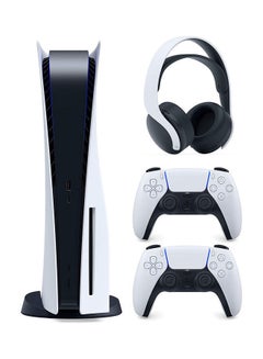 PlayStation 5 CD Edition Console + White DualSense Wireless Controller + 3D Wireless Gaming Headset