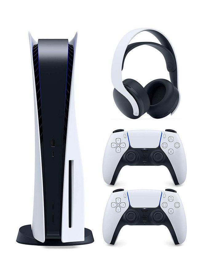 Sony - PlayStation 5 CD Edition Console + White DualSense Wireless Controller + 3D Wireless Gaming Headset - Image 1