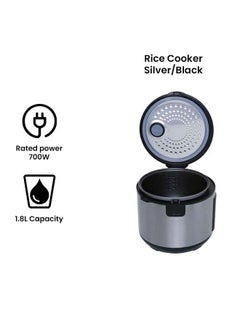 GEEPAS Electric Rice Cooker 1.8 L 762 W GRC4330 Silver/Black  - Image 2