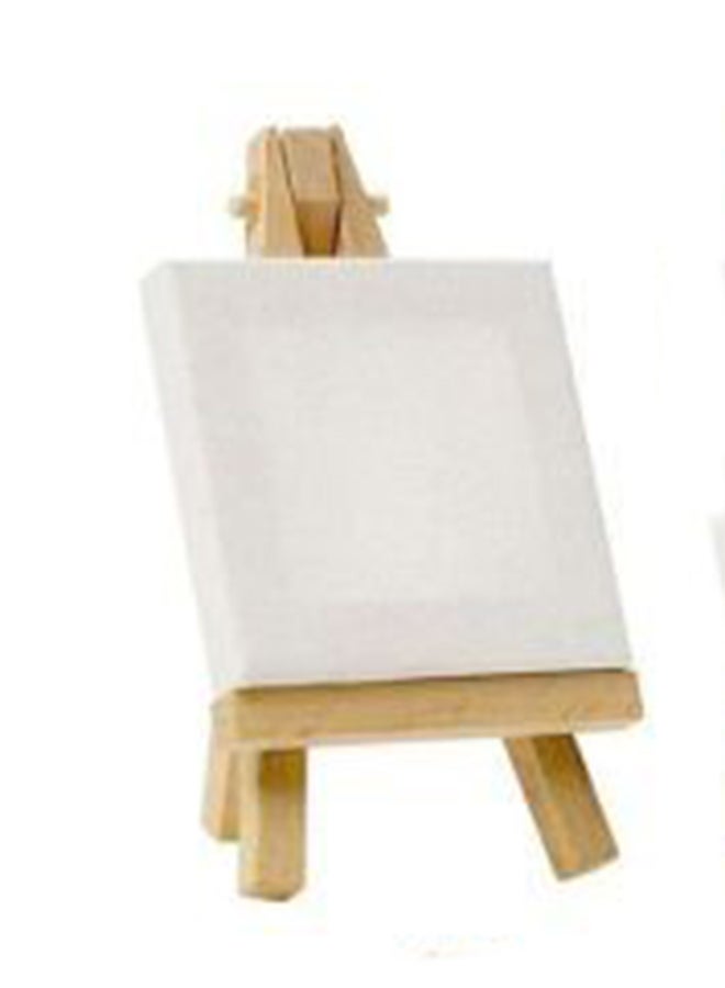 Set Of 12 Artists Mini Canvas With Easel Stand White/Beige - Image 3