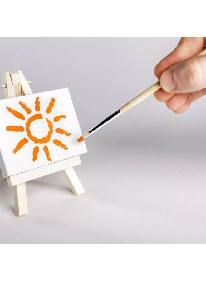 Set Of 12 Artists Mini Canvas With Easel Stand White/Beige - Image 2