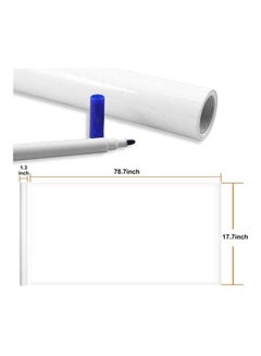 Generic Thickened Waterproof Removable Dry Erase Self-Adhesive Whiteboard Sticker White  - Image 2