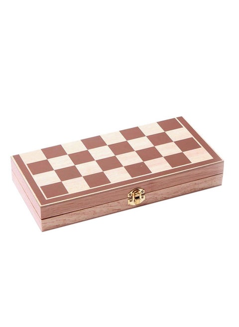 Collectible Foldable Wooden Chess Game Board Set with Crafted Premium Wood Pieces