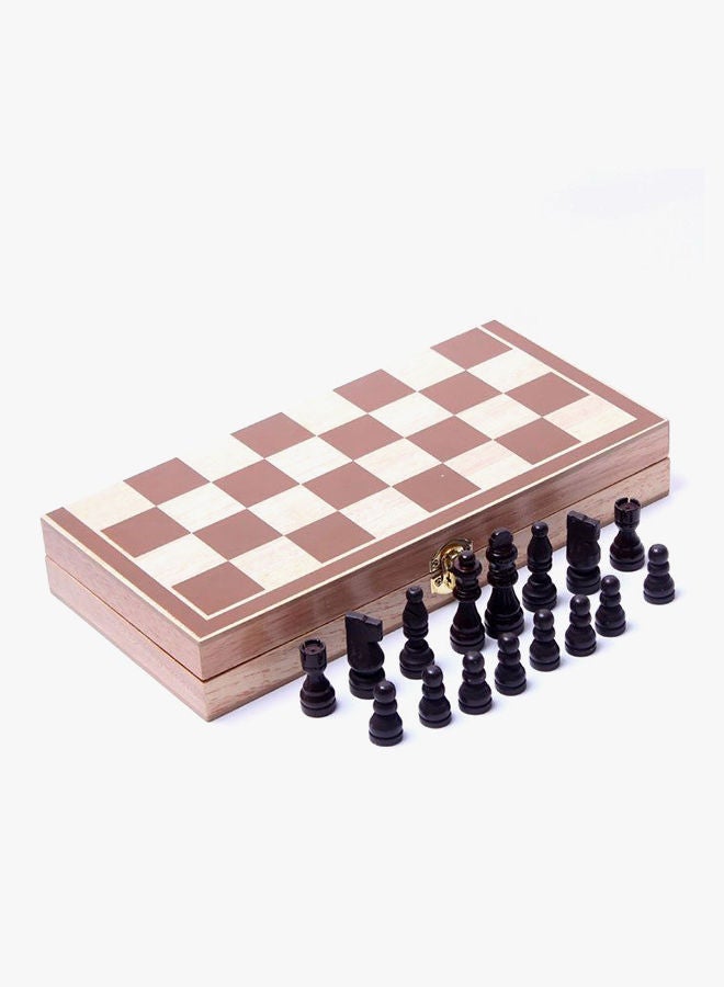Collectible Foldable Wooden Chess Game Board Set with Crafted Premium Wood Pieces