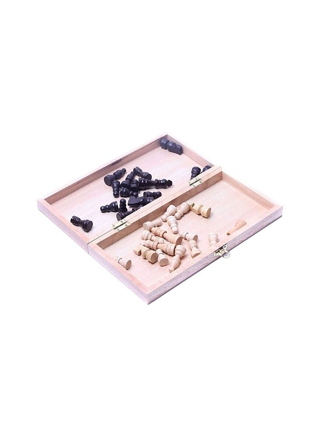 Collectible Foldable Wooden Chess Game Board Set with Crafted Premium Wood Pieces