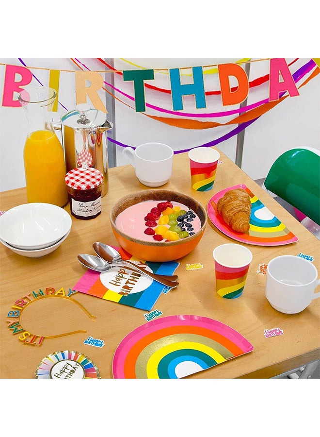 توكينج تيبلز ربطة رأس بتصميم عبارة "It's My Birthday" وألوان قوس قزح - Image 5