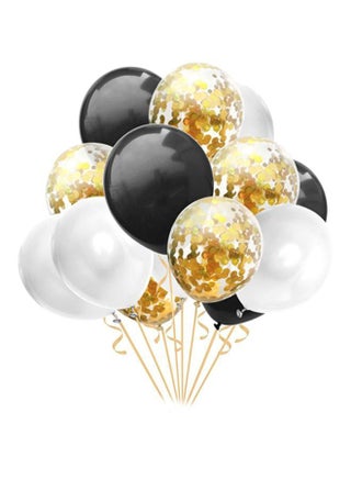 15-Piece Decorative Birthday Party Inflatable Balloon Set With Confetti 12inch - v1664278558/N23145700A_1