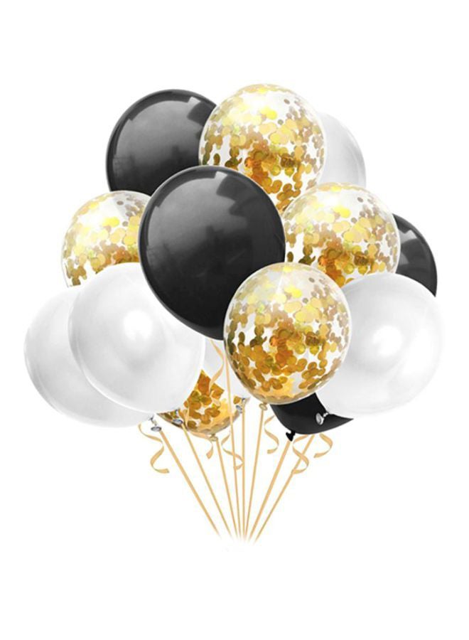 Sharpdo - 15-Piece Decorative Birthday Party Inflatable Balloon Set With Confetti 12inch - Image 1