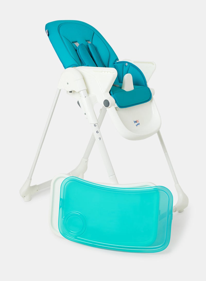 Bebi - Ultra Compact Baby Feeding High Chair Lightweight And Foldable With Multiple Recline Modes Suitable For Babies For 6 Months To 3 Years Green - Image 1