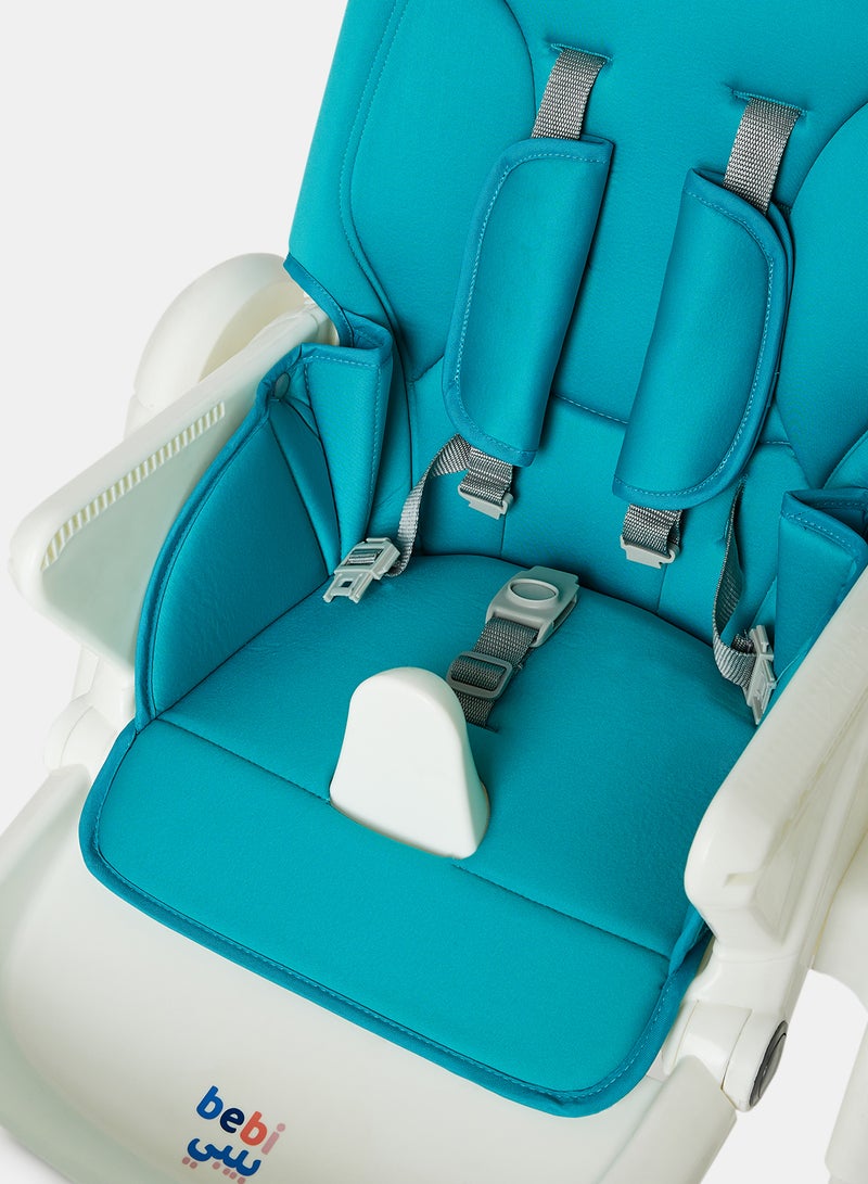 Bebi - Ultra Compact Baby Feeding High Chair Lightweight And Foldable With Multiple Recline Modes Suitable For Babies For 6 Months To 3 Years Green - Image 1
