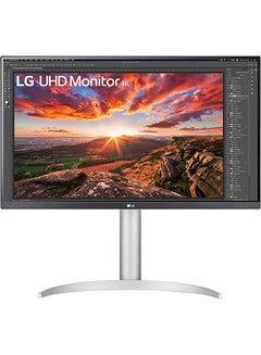 27UP650-W 27 Inch 4K UHD IPS LED Monitor, VESA Display HDR 400, AMD FreeSync, Tilt, Height & Pivot Adjustable Stand, 60Hz Refresh Rate, 5ms Response Time, 1.07B Color Support 27UP650-W Silver/Black