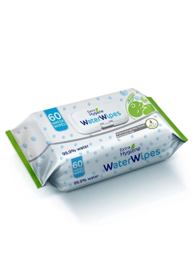 Hygiene - Kiwi Water Wipes Bundle- 1 Pack - 60-Piece - Image 1
