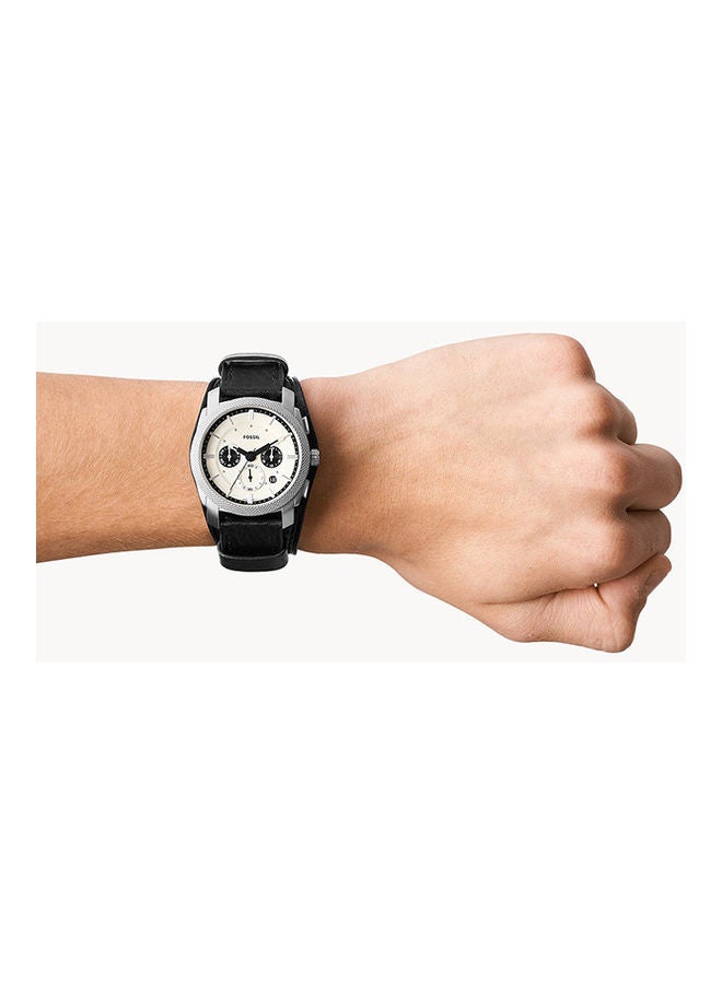 FOSSIL Men's Leather Chronograph Wrist Watch FS5921  - Image 4