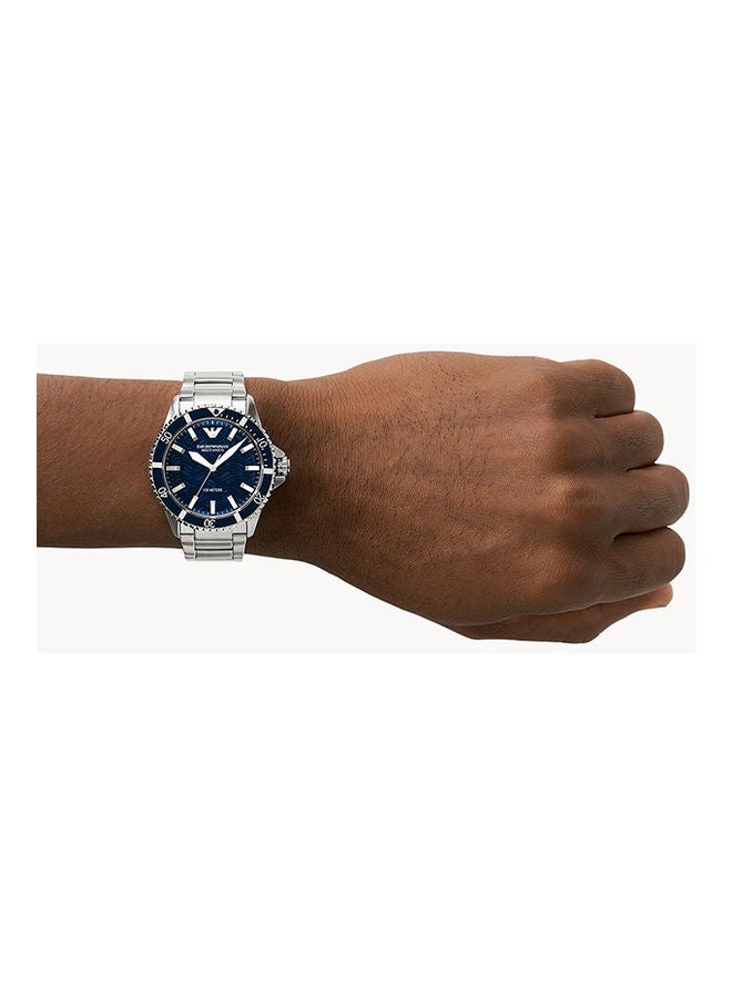 امبوريو ارماني ساعة يد بعقارب وبسوار من الاستانلس ستيل طراز AR60059 للرجال - Image 4