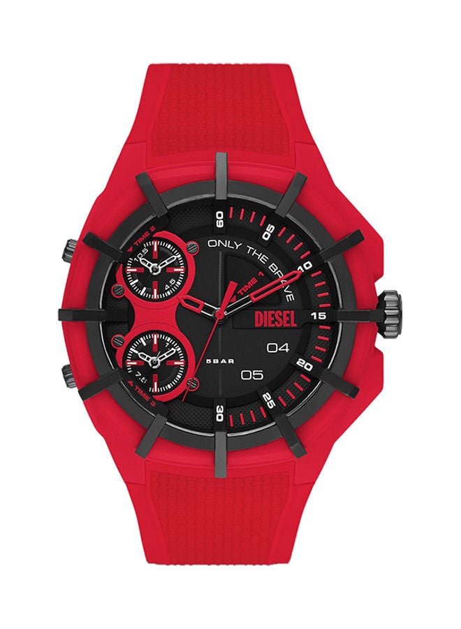 ديزل ساعة يد بعقارب وسوار من السيليكون طراز DZ1989 للرجال - Image 1