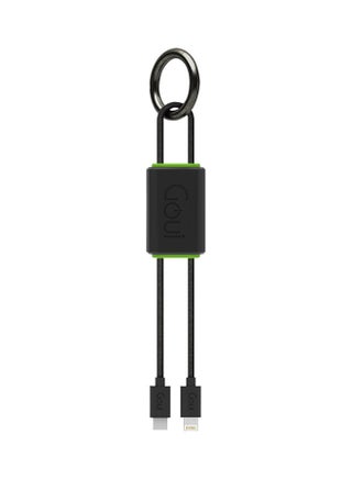 Lock Cable Lightning - C Lightning Key Chain Cable: Fast Charging, MFI Certified, Smart Apple Chip for iPhone, iPad, and iPod with Ring Hook & Wrist Strap (27cm) - Black - v1664350473/N53354155A_1
