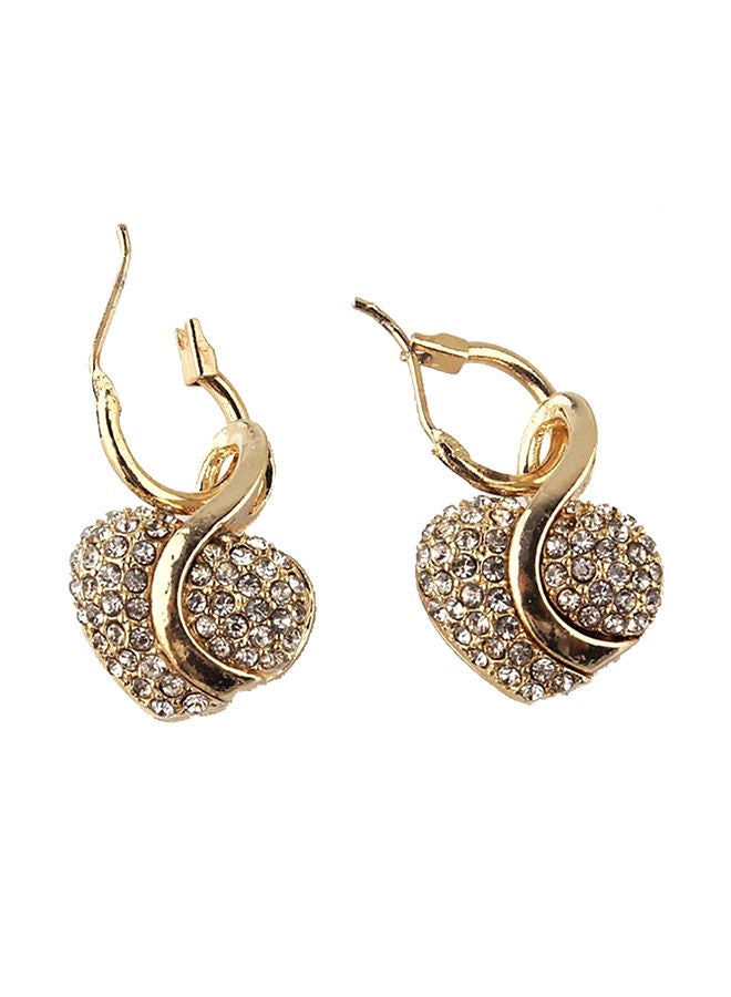 Generic - Heart Crystal Necklace With Earring And Chain - Image 1