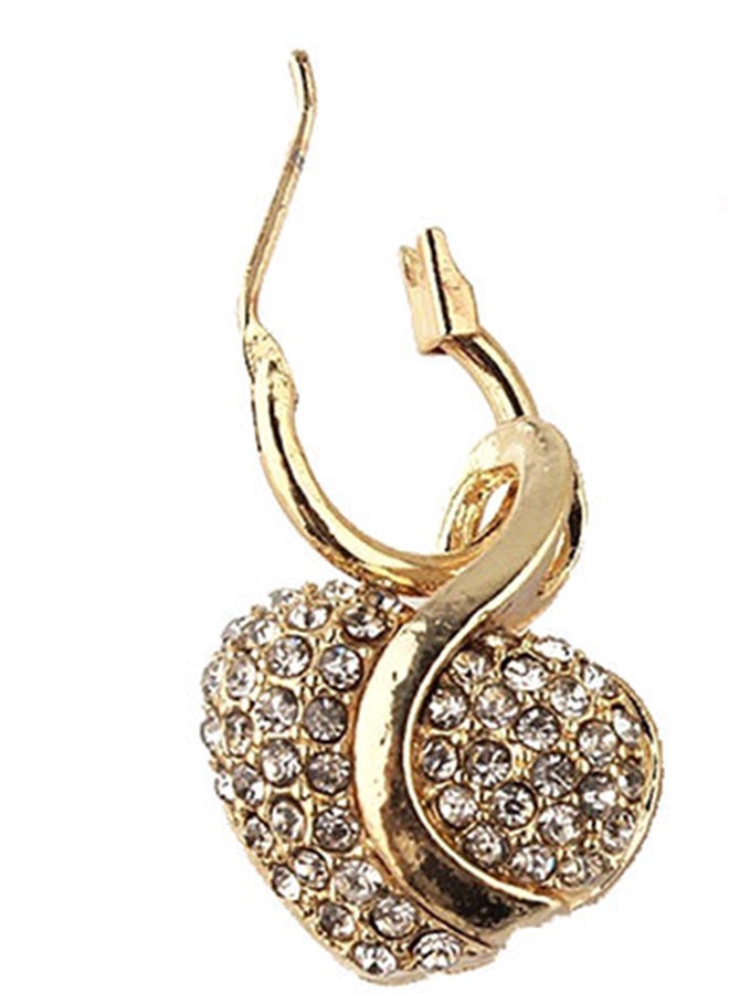 Generic - Heart Crystal Necklace With Earring And Chain - Image 1