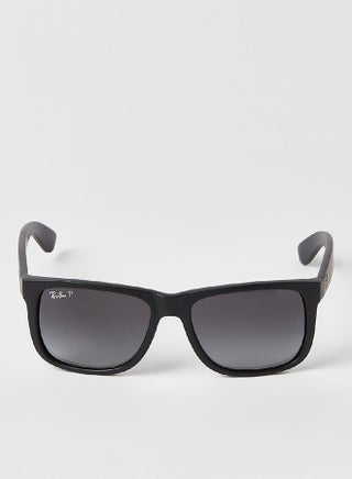Men's Polarized Full Rim Square Sunglasses - 4165 622 T3 54 - Lens Size: 55 mm - Black - v1664356932/N26678369A_1