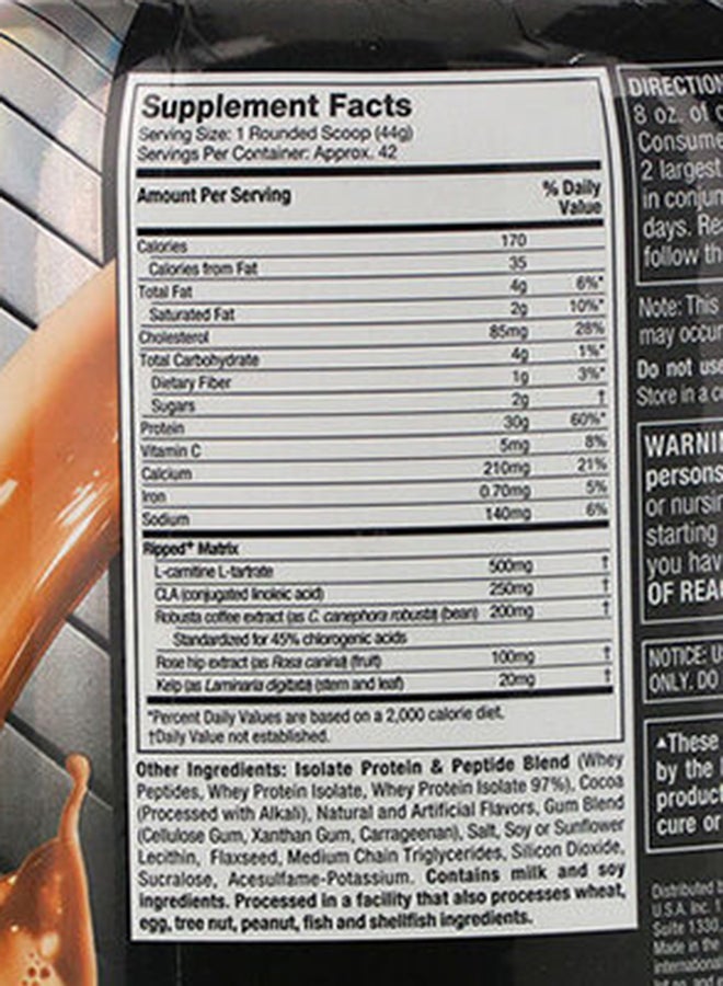 Nitro Tech Ripped Protein - Chocolate Fudge Brownie - 1.82 Kg