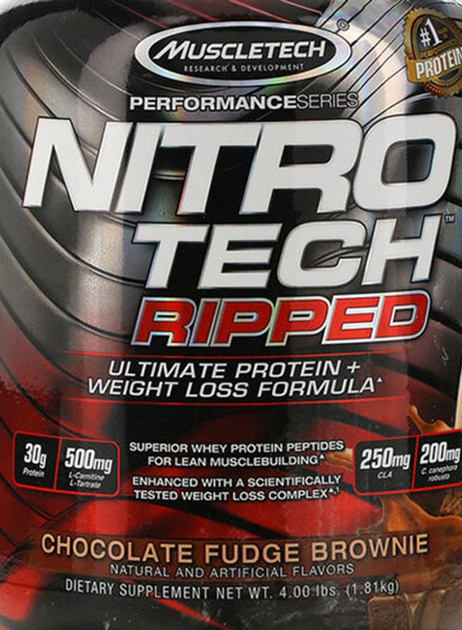 Nitro Tech Ripped Protein - Chocolate Fudge Brownie - 1.82 Kg